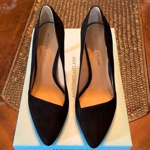 Black Antonio Melani suede heels